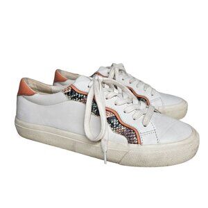 Madewell Sidewalk Low-Top Sneakers in Snake Embossed‎ Leather: Wave Edition 8.5